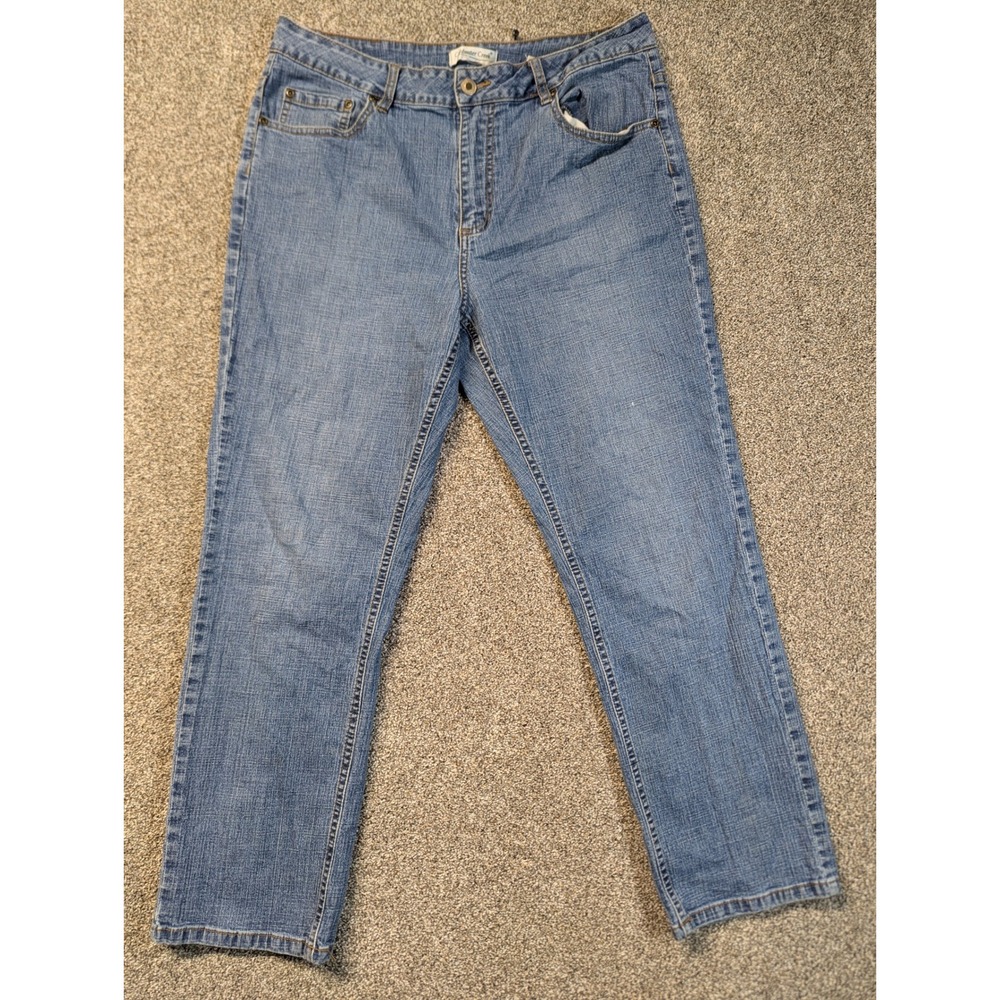 Coldwater Creek Jeans Womens 14 Blue Straight Leg Stretch Denim Casual 0208